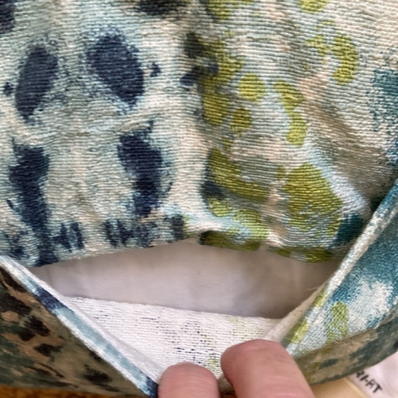 Pacific Coast Duck Feather & Down Filled Throw Pillow Set 17x17 Blue Green White - Picture 5 of 11